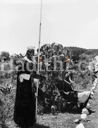 Luo elder in Central Nyanza Province at Ojola Chiefs' camp