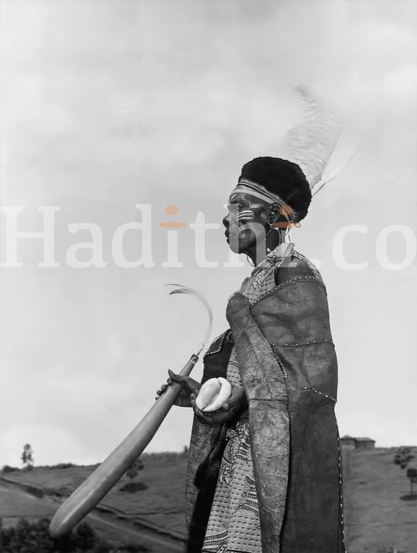 A kikuyu ceremonial dancer